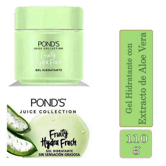 POND'S &nbsp;Hidratante con Extracto de Aloe Vera + Vitamina B3 110g&nbsp;

Extracto de Origen Natural

Gel Hidratante sin sensación Grasosa

Para una Piel Natural Fresca y luminosa