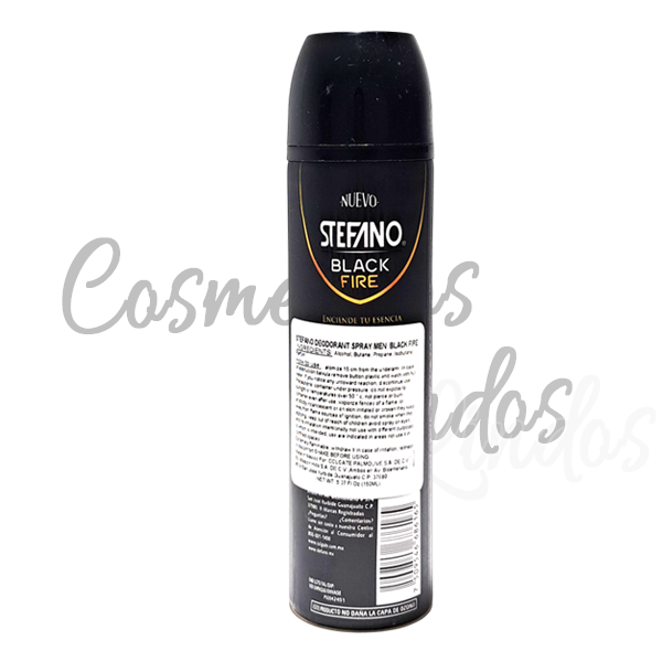 Stefano Deodorant Spray for Men &nbsp;Black Fire 150 ml