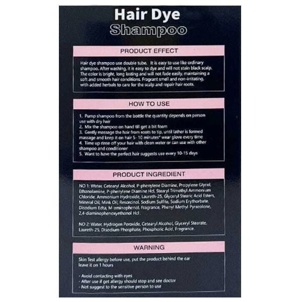 2Pcs Blest Black Hair Dye Shampoo HD-770