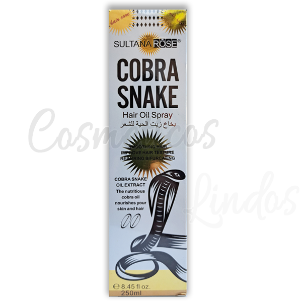 Sultana Rose Cobra Snake Hair Oil Spray 250 ml

Cobra Snake Oil Extract the nutritions cobra oil nourishes your skin and hair