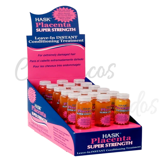 HASK Placenta Super Strength Tratamiento Acondicionador Instantáneo  (Display de 18 Piezas)