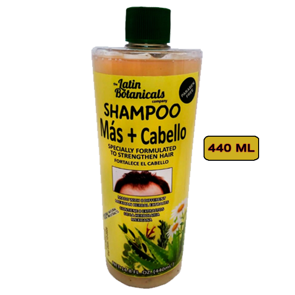 latin botánico Shampoo mas cabello fortalece el cabello
Mas cabello, creer el cabello