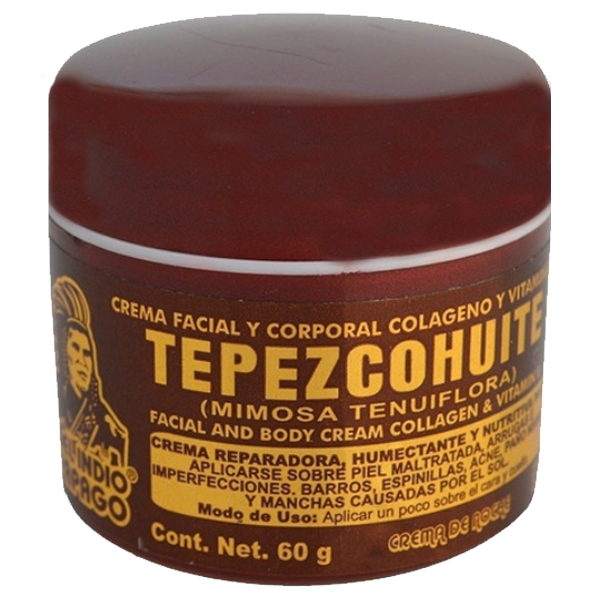 Del indio papago Crema facial y corporal tepezcoute